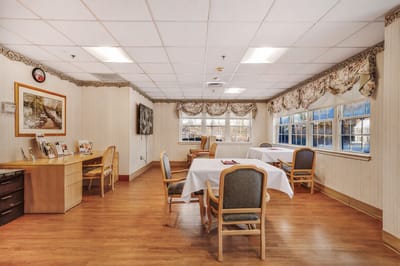 Common area with tables and seating