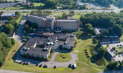 Aerial view of the Teresian House Center for the Elderly.