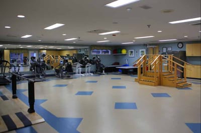 Exercise equipment in a rehabilitation center