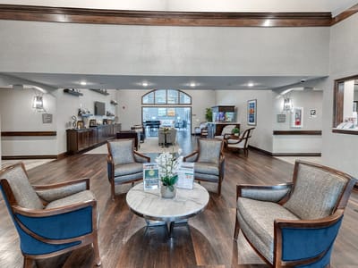 Interior view of a welcoming lobby area