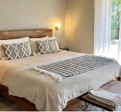 Stylish interior of a well-decorated bedroom