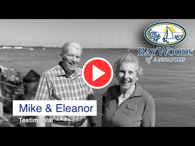 Logo of Baywoods of Annapolis with two residents