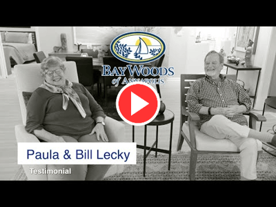 Baywoods of Annapolis logo in a testimonial setting