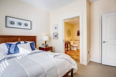 Cozy private resident room with accessible bathroom