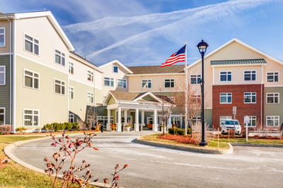Front exterior of Benchmark Senior Living at Woburn