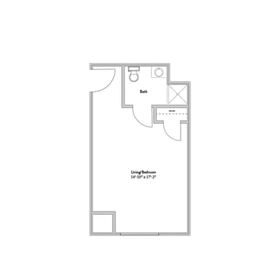 Floor plan of a bedroom layout