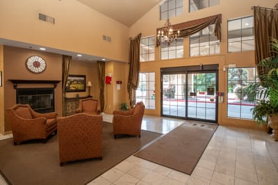 Welcoming lobby area with comfortable seating