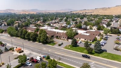 Aerial view of Hearthstone facility and surrounding area