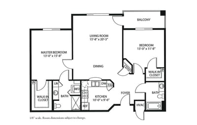 Architectural floor plan showing room layout