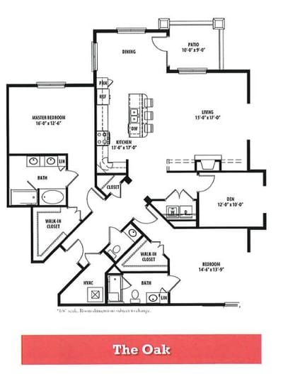 Architectural floor plan of a residence unit