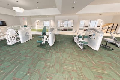 Well-equipped fitness area with exercise machines