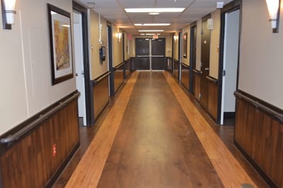 Hallway in a senior living facility