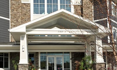 Front entrance of a senior living facility