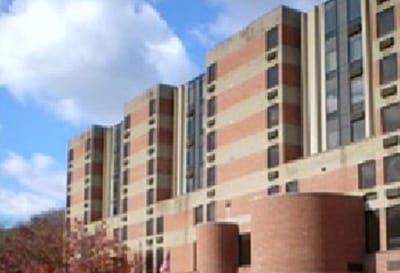 Exterior view of a senior living facility building