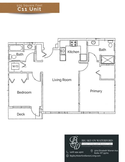 Architectural floor plan of a C11 unit