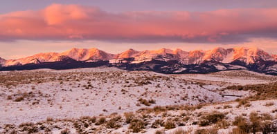 Breathtaking mountain landscape at sunset