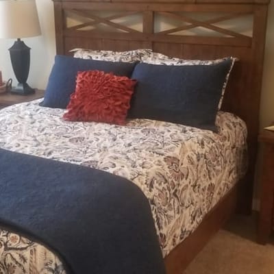Cozy bedroom setup in a senior living facility