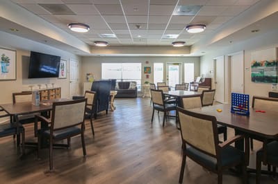 Interior view of a common activity room