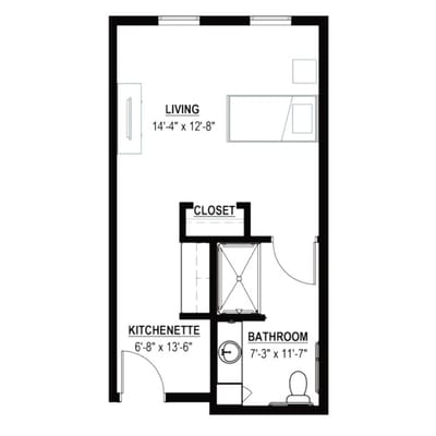 Floor plan layout of a living space