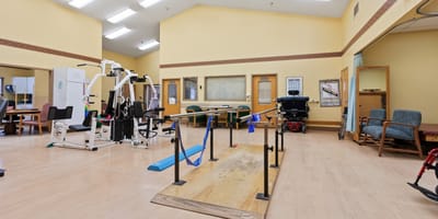 An interior view of a rehabilitation exercise area