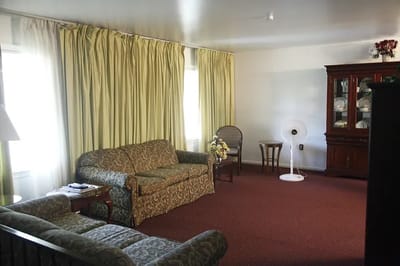 Cozy common area with seating and decor