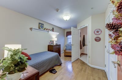 Cozy interior of a resident's room with decor