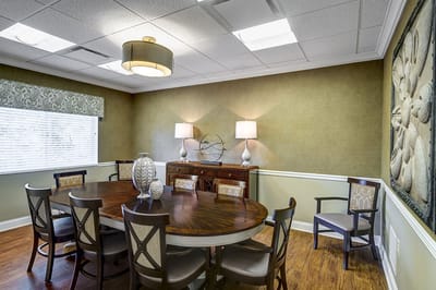 Bright and welcoming interior common area