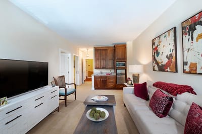 Cozy and inviting interior of a resident room