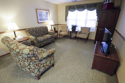 Cozy lounge area with comfortable seating