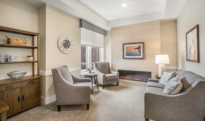 Cozy common area with comfortable seating and decor