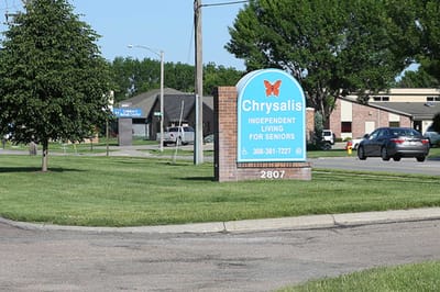 Exterior view of Chrysalis Independent Living sign