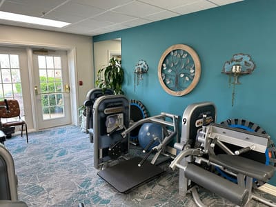 Well-equipped fitness area with exercise machines