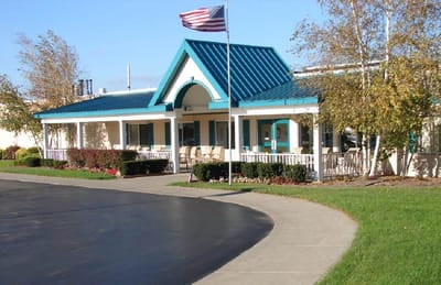 Exterior view of the assisted living facility building