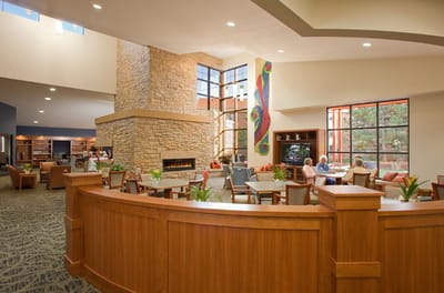 Cozy common area with residents socializing