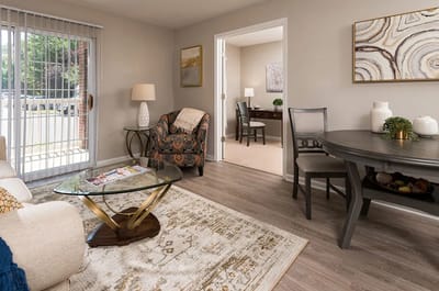 Comfortable living room in a senior facility