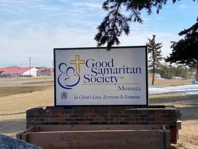 Sign displaying Good Samaritan Society - Mohall