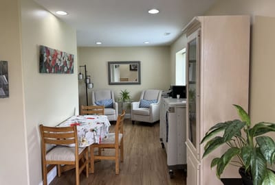 Cozy common area with seating and decor