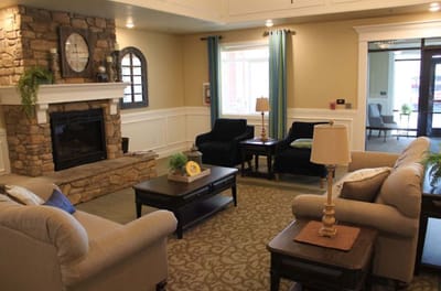 Cozy common area in a senior living facility