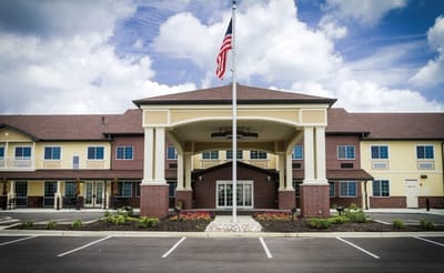 Exterior view of Meadow Brook Senior Living facility