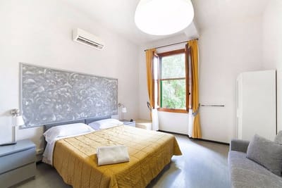 Bright and airy resident room with a double bed