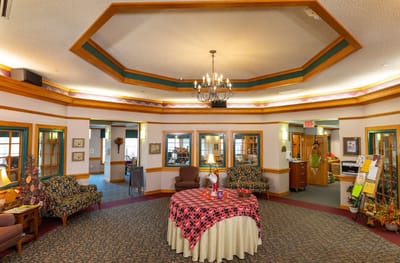 Interior common area with seating and decor