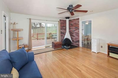 Bright common area with seating and outdoor view