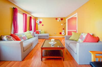 Cozy common area in a senior living facility