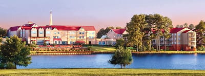 Exterior view of St. Catherine's Village by the water