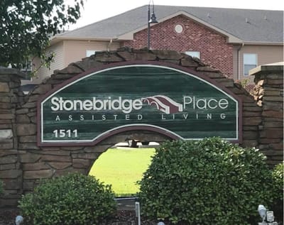 Exterior sign for Stonebridge Place Assisted Living