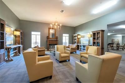 Bright common area with comfortable seating