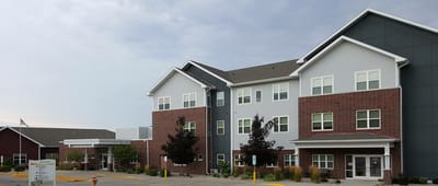 Exterior view of Sunrise Retirement Community building