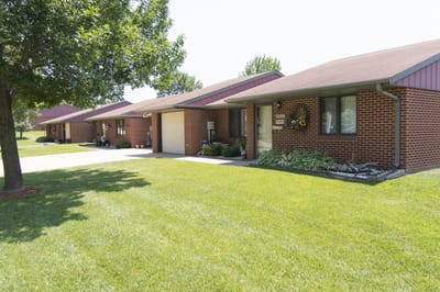 Exterior view of residential buildings in the community
