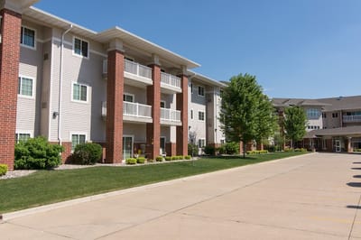 Exterior view of the Sunrise Retirement Community