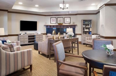 Cozy common area with comfortable seating and decor